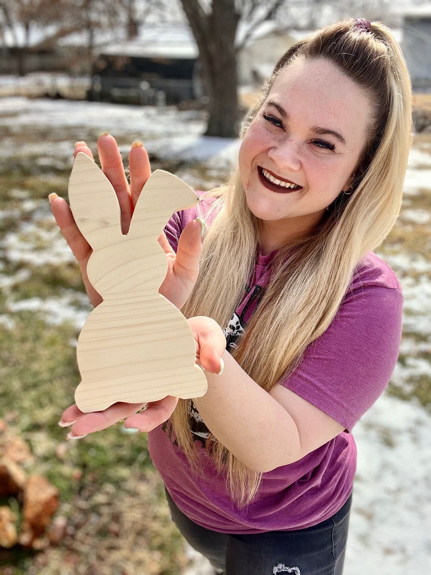 Raw Wood Bunny - Full Body