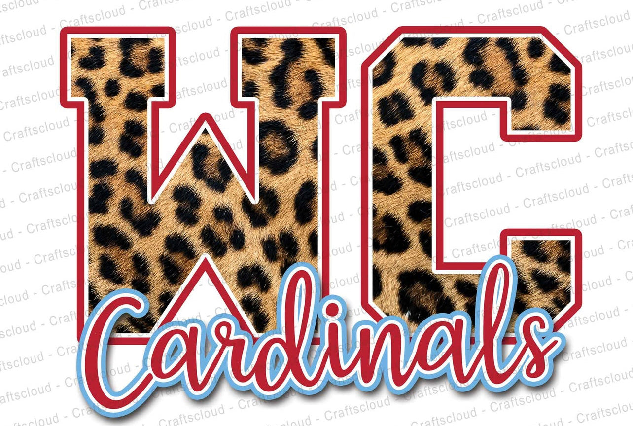 WC Cardinals Leopard - Custom Tee