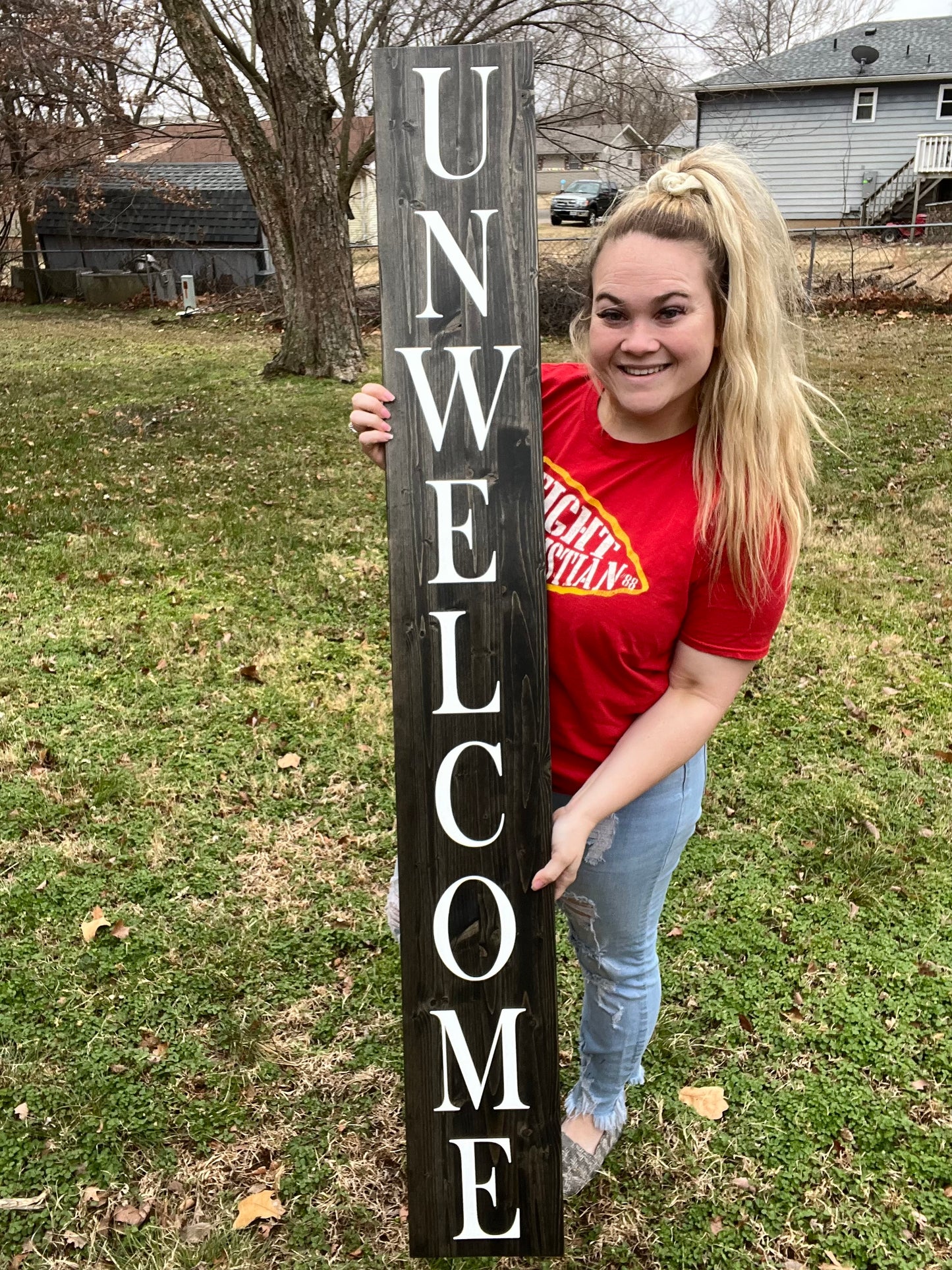 Unwelcome Porch Sign