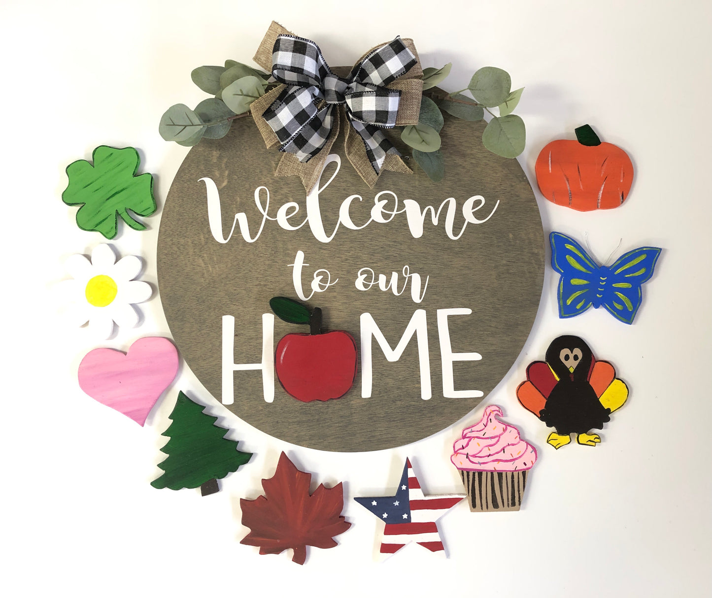 Welcome To Our Home Interchangeable Door Hanger