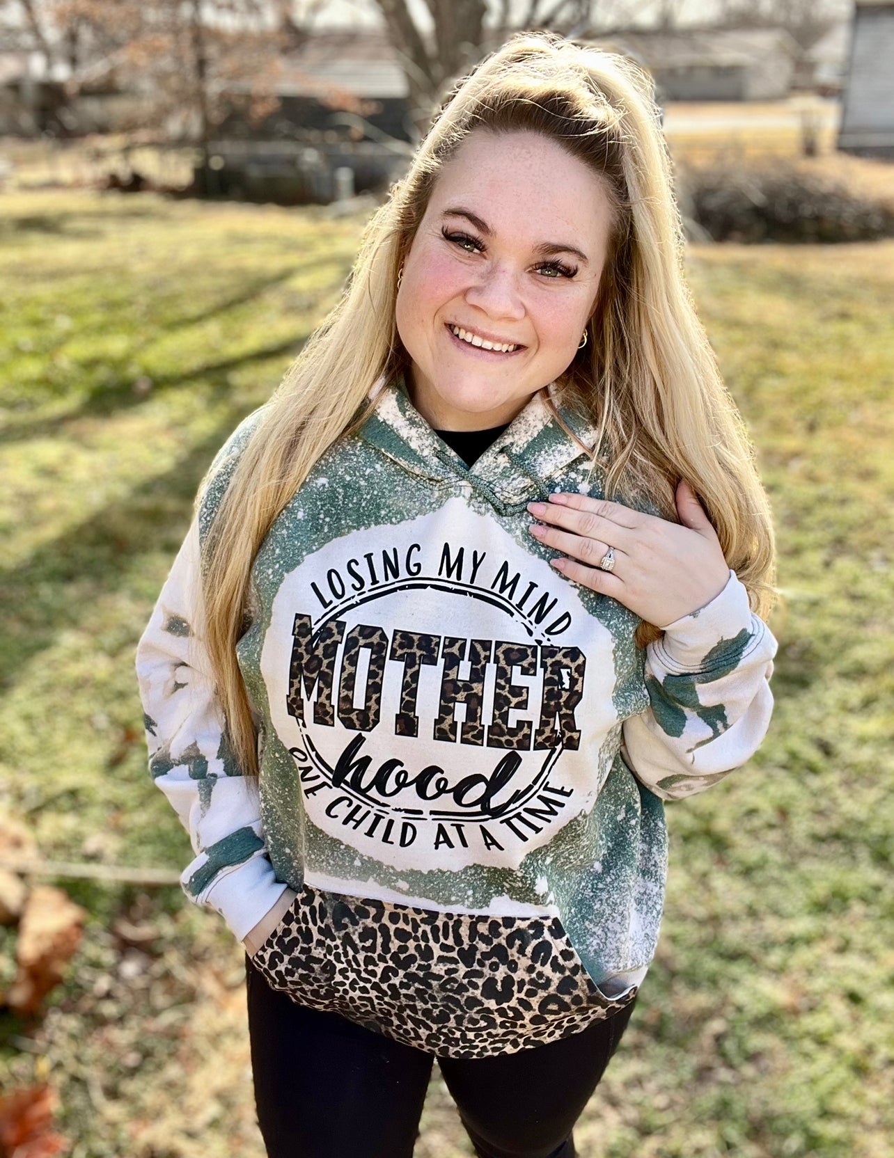 Losing My Mind Motherhood - Bleached Hoodie