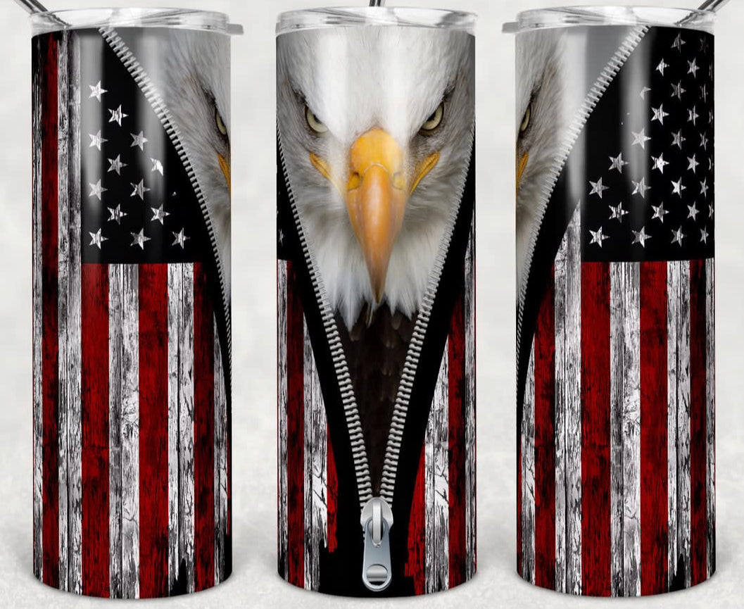 American Flag Eagle - 20 oz Tumbler