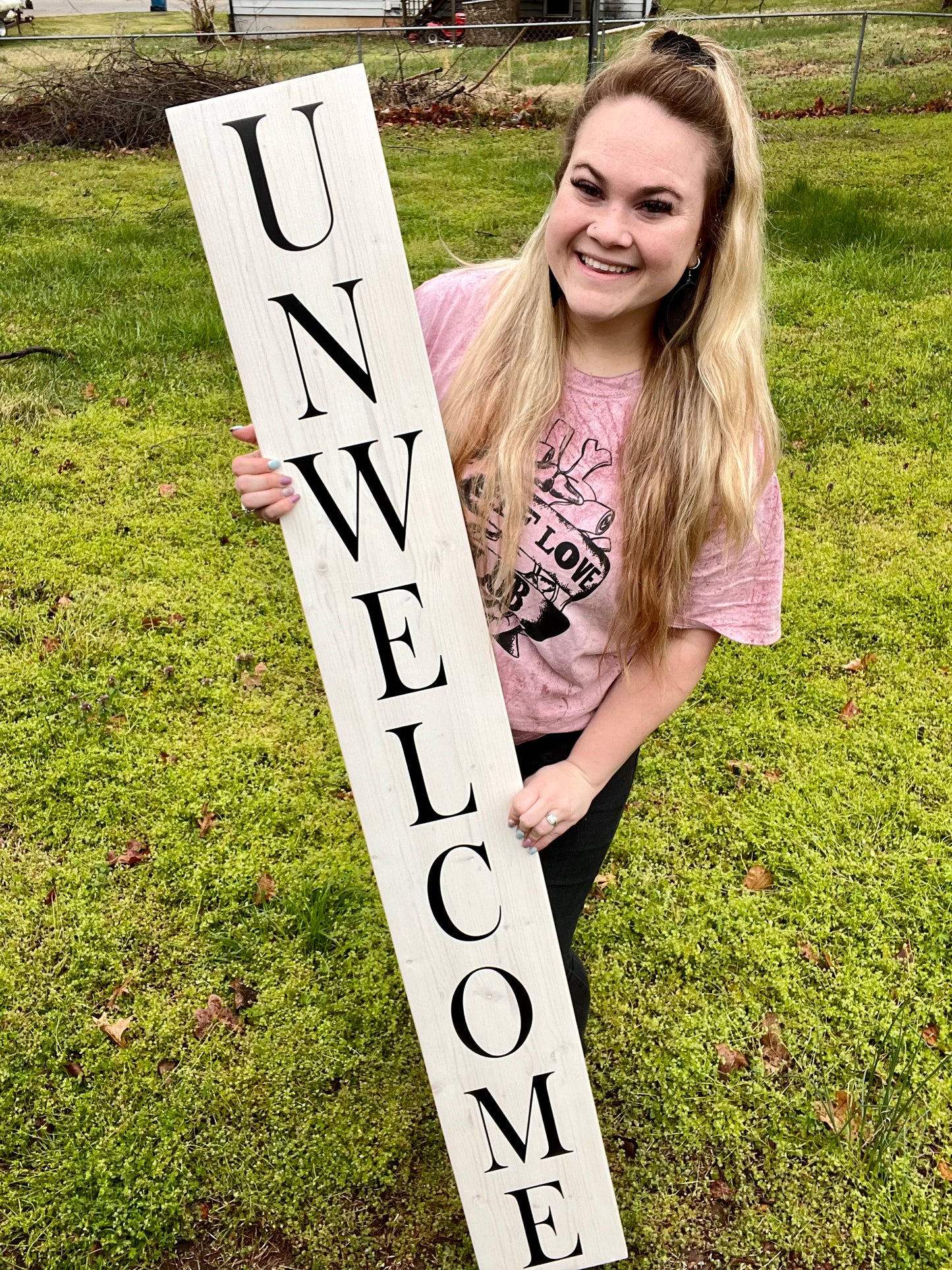 Unwelcome Porch Sign