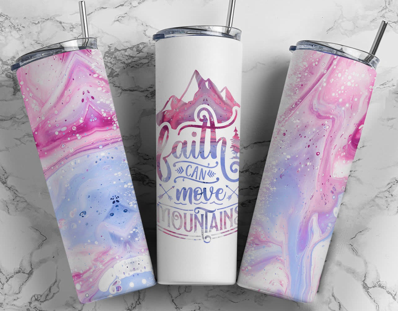 Faith Can Move Mountains - 20 oz Tumbler