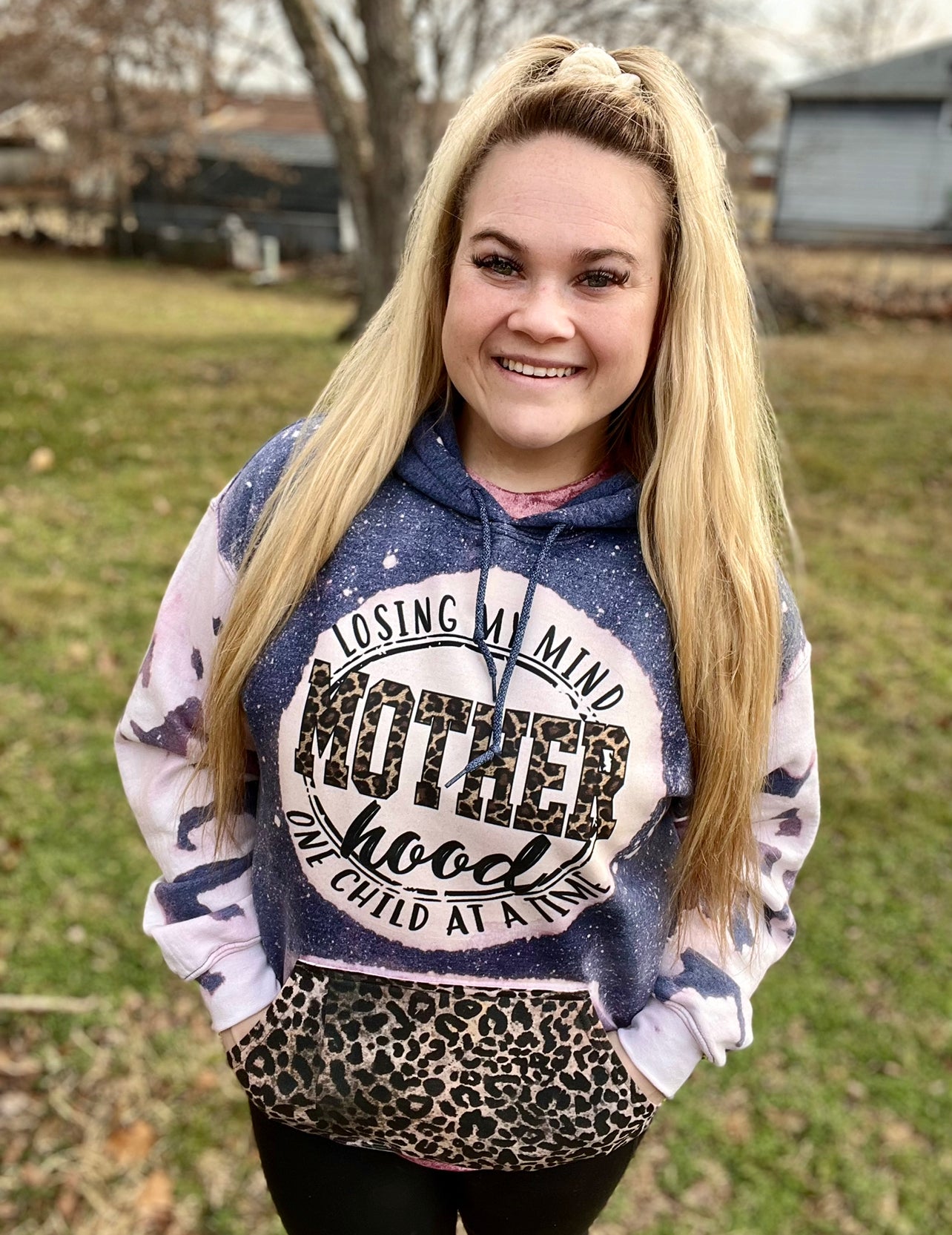 Losing My Mind Motherhood - Bleached Hoodie