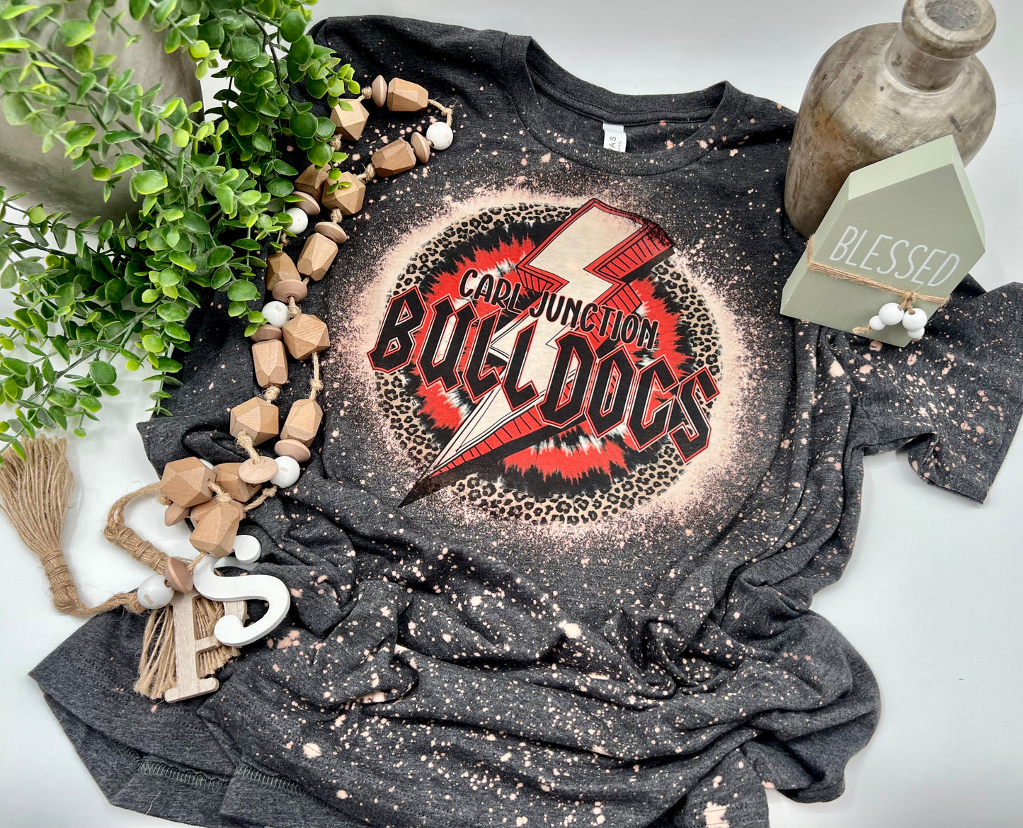 Carl Junction Bulldogs Circle Bolt - Custom Tee