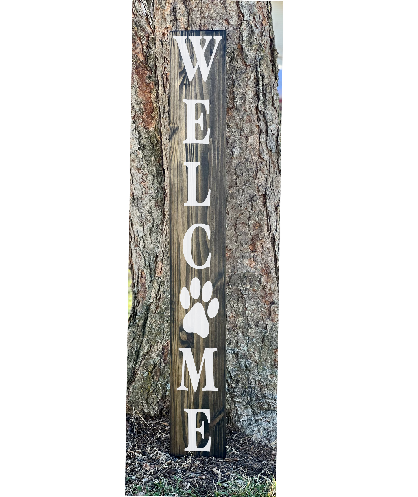 Welcome Paw Print - Front Porch Sign
