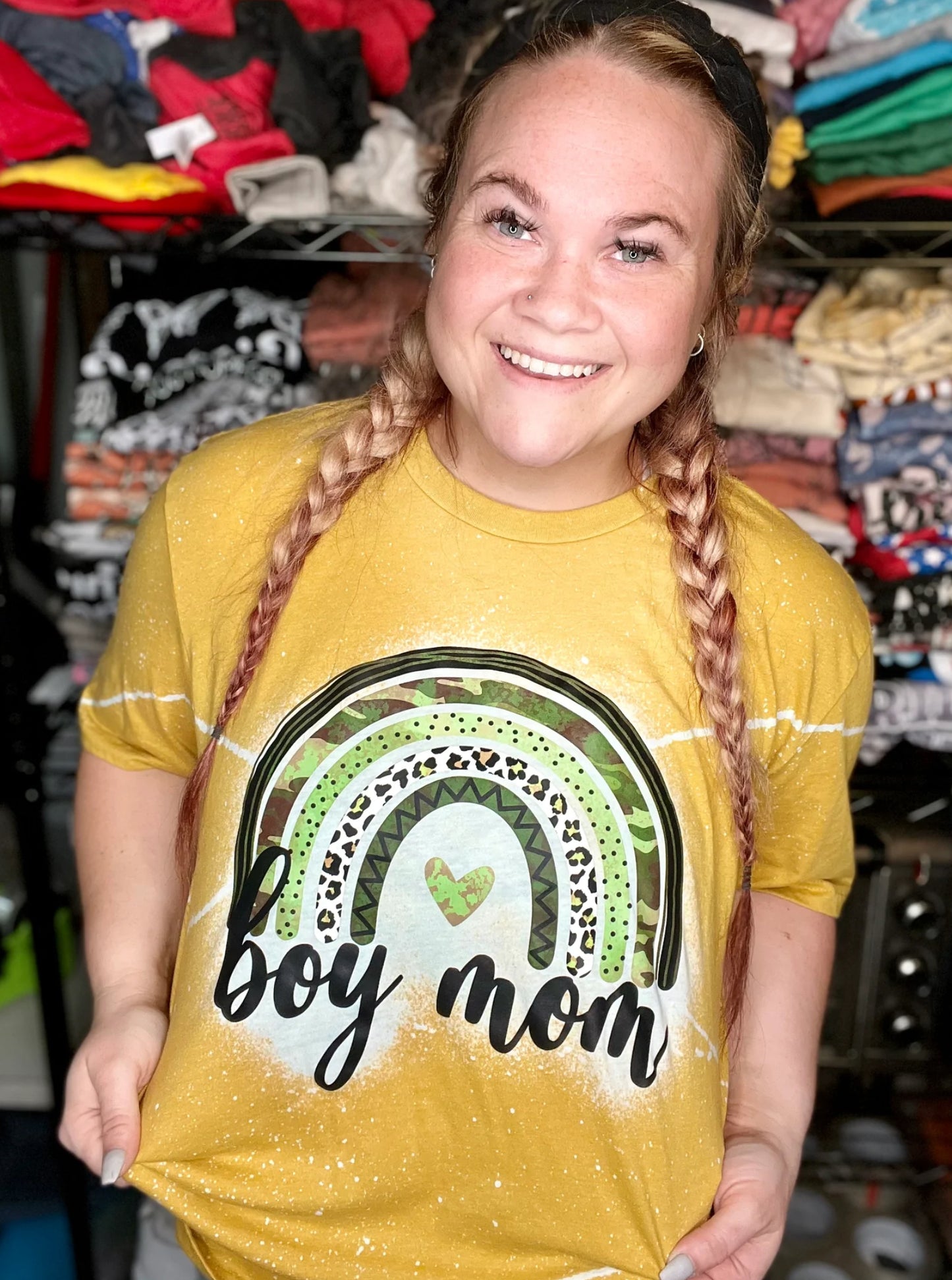 #22 - Boy Mom Camo Rainbow - DIRECT TO DILM PRINT ONLY