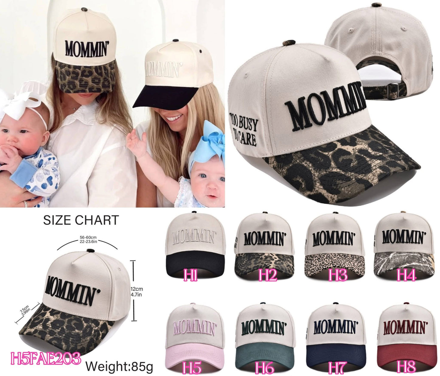BOUTIQUE PREORDER: Mommin’ Embroidered Baseball Cap