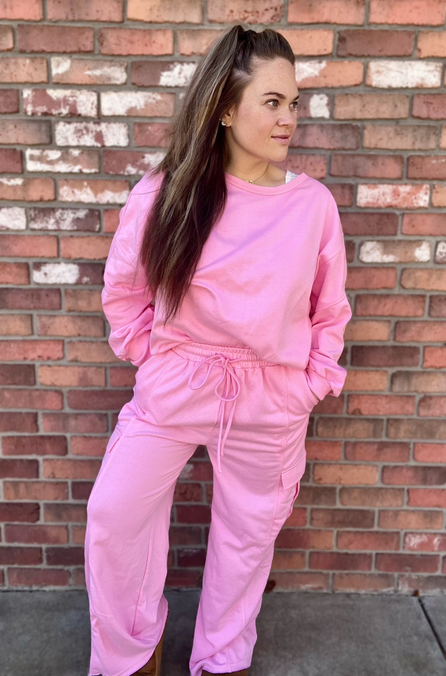 Kelsey’s Closet: XL - Two Piece Pink Sweat Set ** WORN ONCE