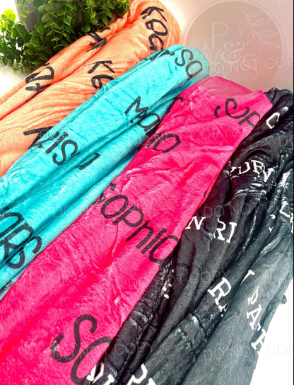 Repeating Name Blankets