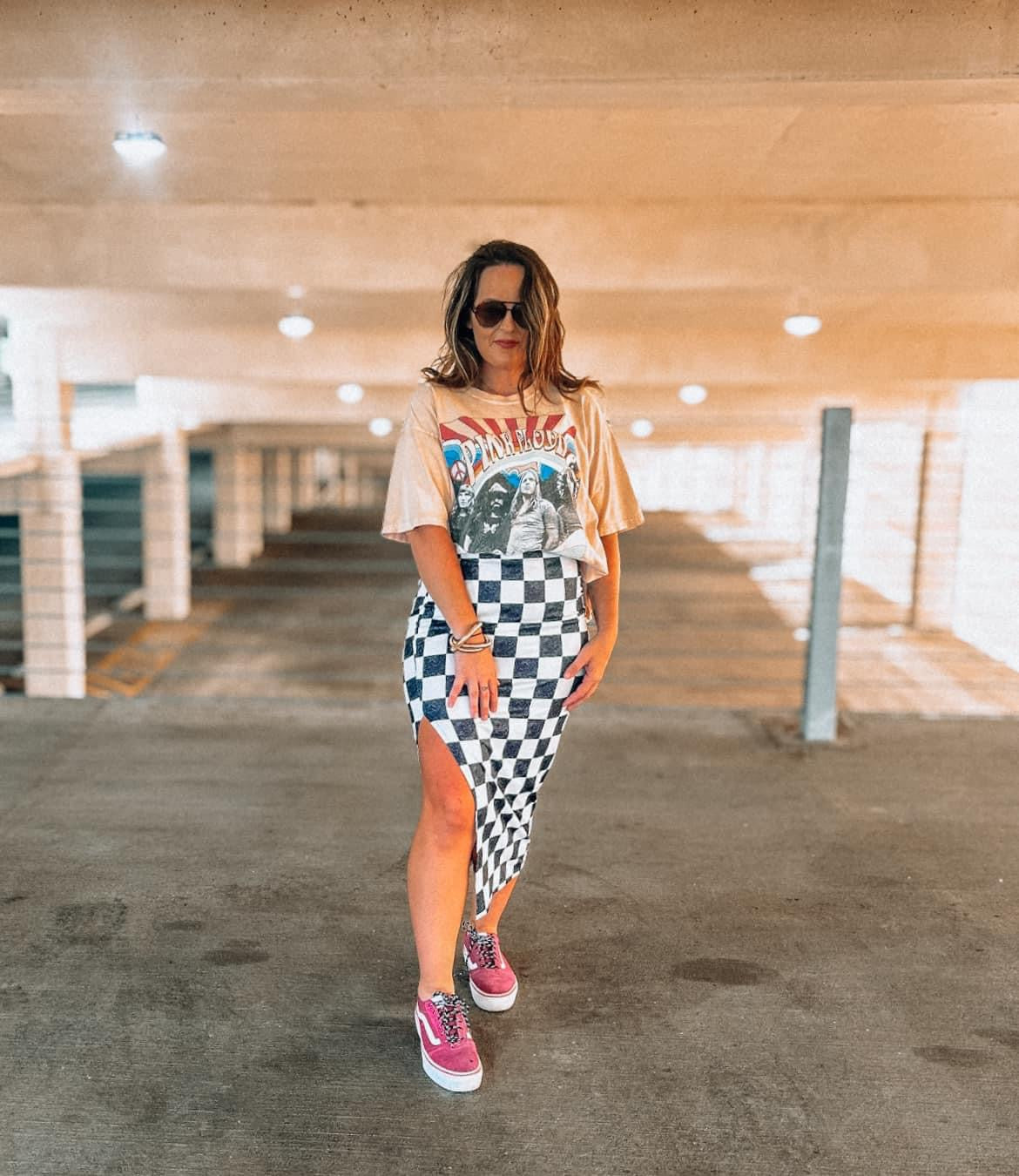 READY TO SHIP: Large Checked Skirt