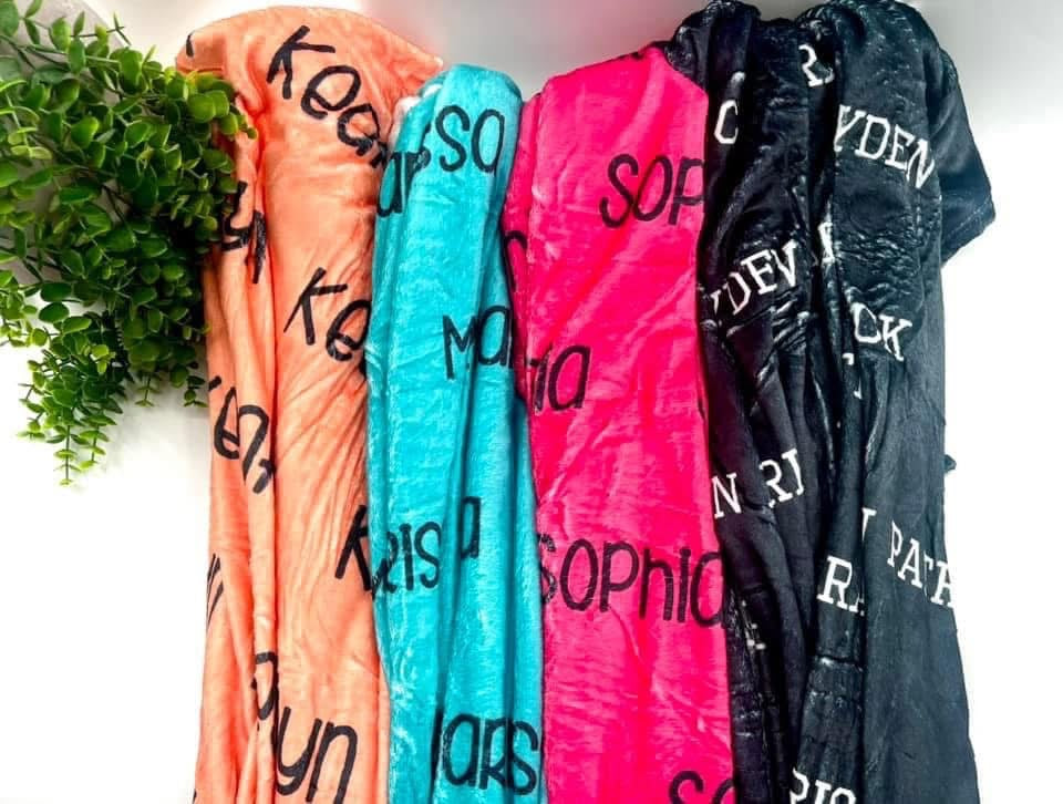 Repeating Name Blankets
