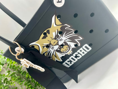 READY TO SHIP: Neosho Wildcats Beaded Keychain