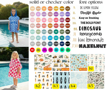 PREORDER: Custom Hooded Towel - Solid or Checker 1.12.26