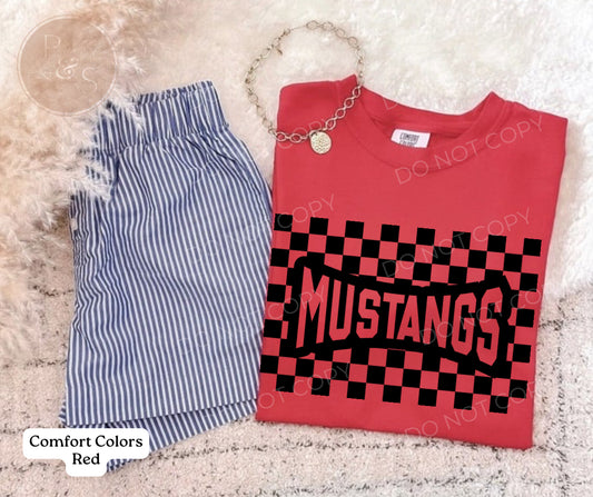 Mustangs Black Checked - Custom