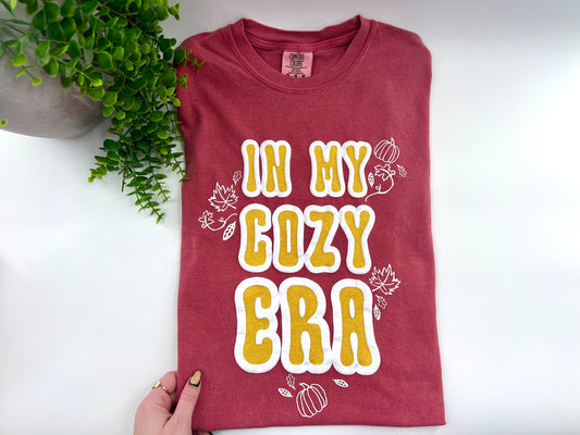 READY TO SHIP: MEDIUM - In My Cozy Era PUFF Tshirt