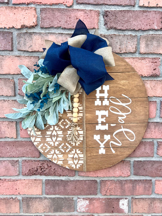 Hey Y’all - 18” Door Hanger