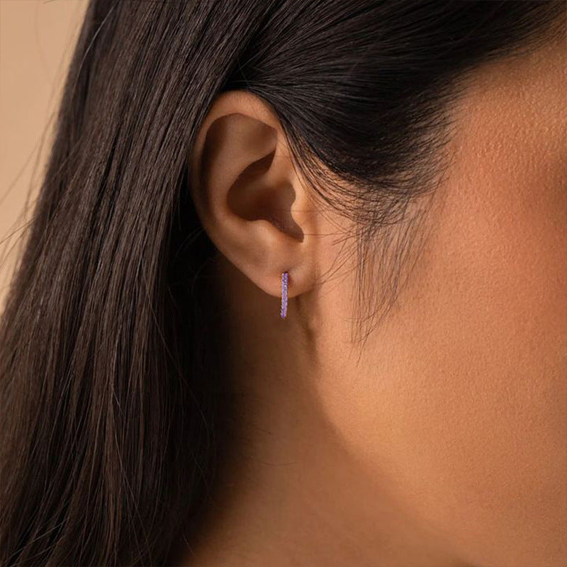 Birthstone Hoops- GOLD SEPTEMBER