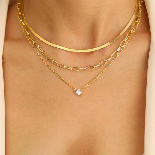 Preorder: Layered Gold Necklace Set