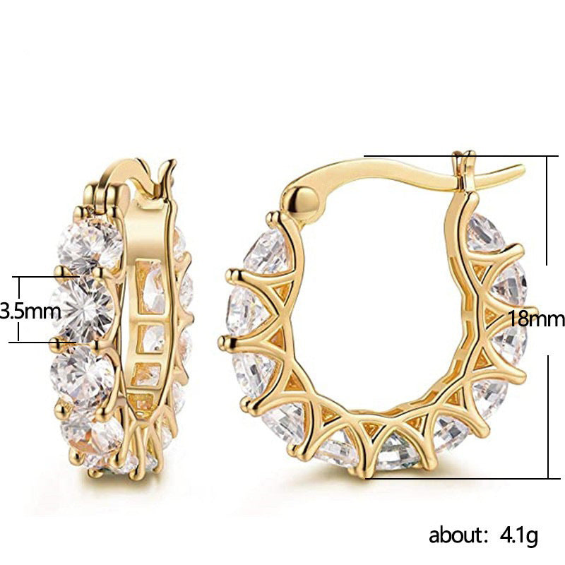 Preorder: Multi- Color Zircon Hoop Earrings
