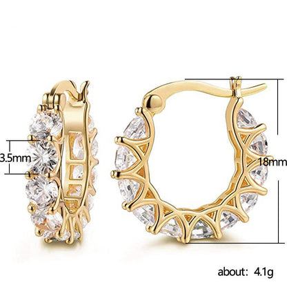 Preorder: Multi- Color Zircon Hoop Earrings