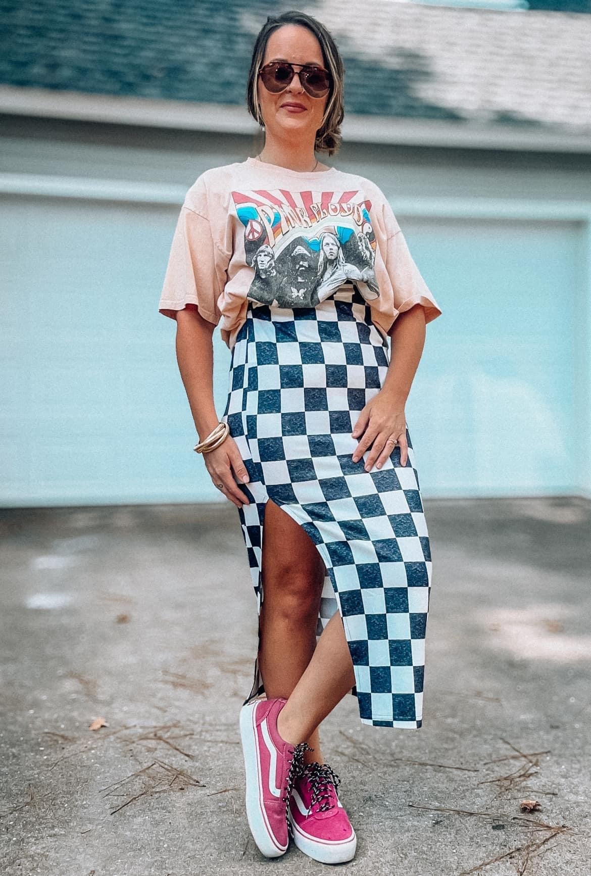 READY TO SHIP: Large Checked Skirt