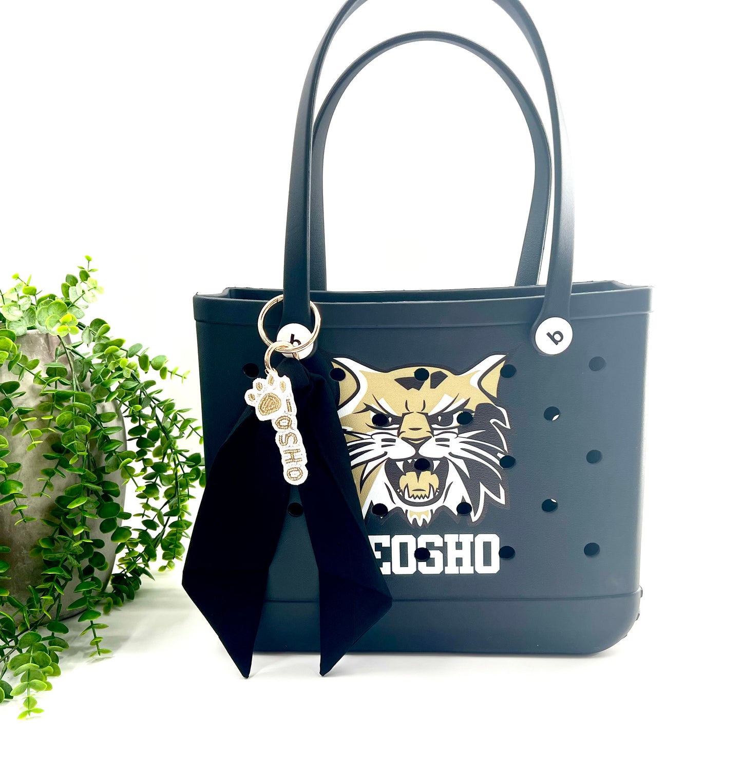 READY TO SHIP: Neosho Wildcats Beaded Keychain