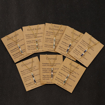 RTS: Natural Stone Healing Pendant Necklace