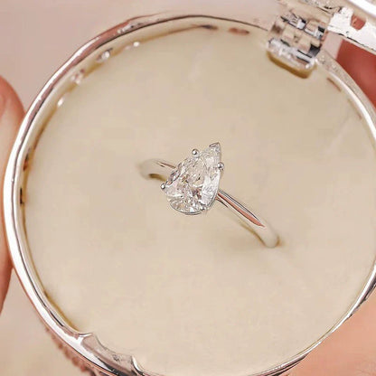 Preorder: Radiant Elegance Pear Moissanite Ring