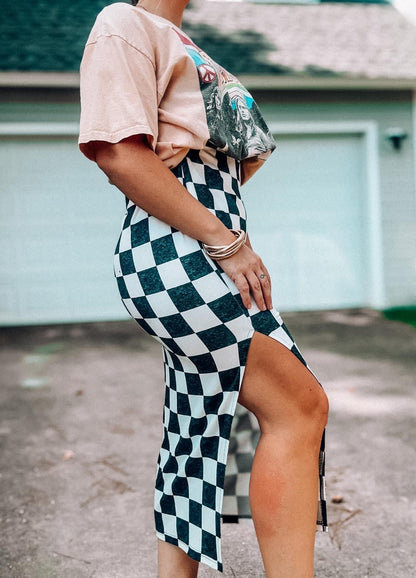 READY TO SHIP: Large Checked Skirt