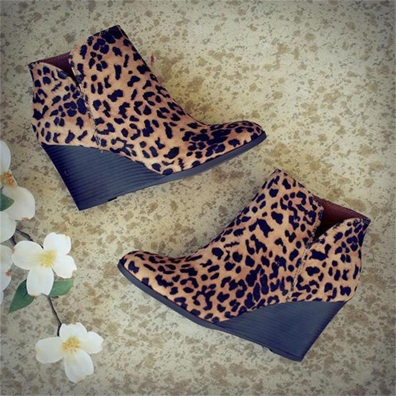 1-2 WEEK TAT: SIZE 8.5 Heeled Leopard Booties