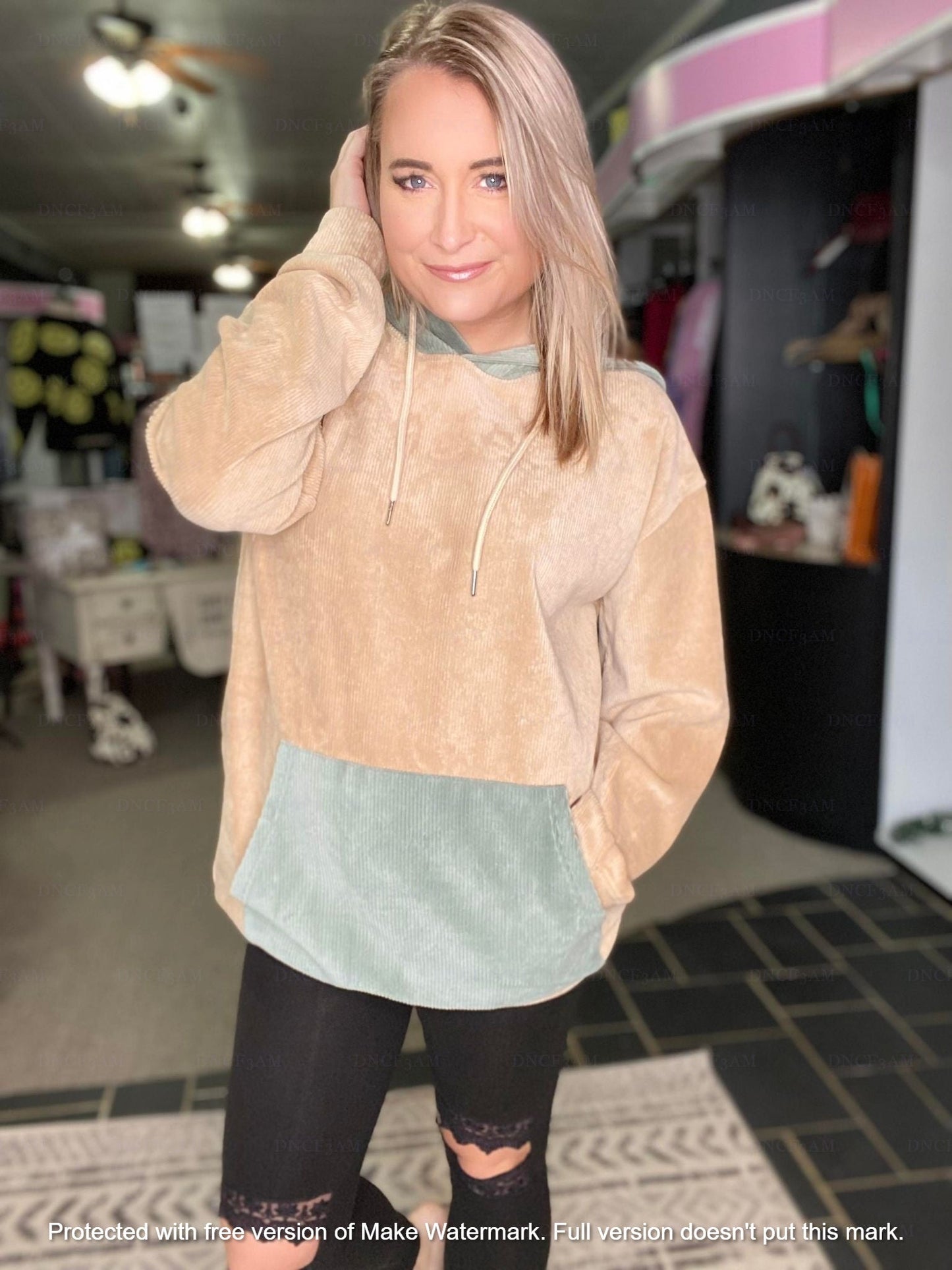1 WEEK TAT:  THE CHARLIZE CORDUROY HOODIE (FOREVER3AM BRANDED)-
