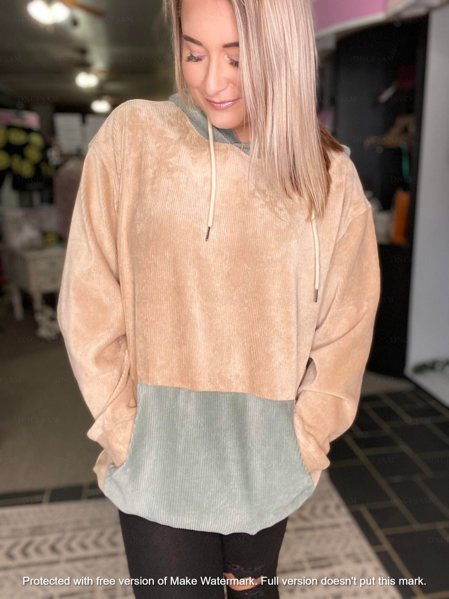 1 WEEK TAT:  THE CHARLIZE CORDUROY HOODIE (FOREVER3AM BRANDED)-