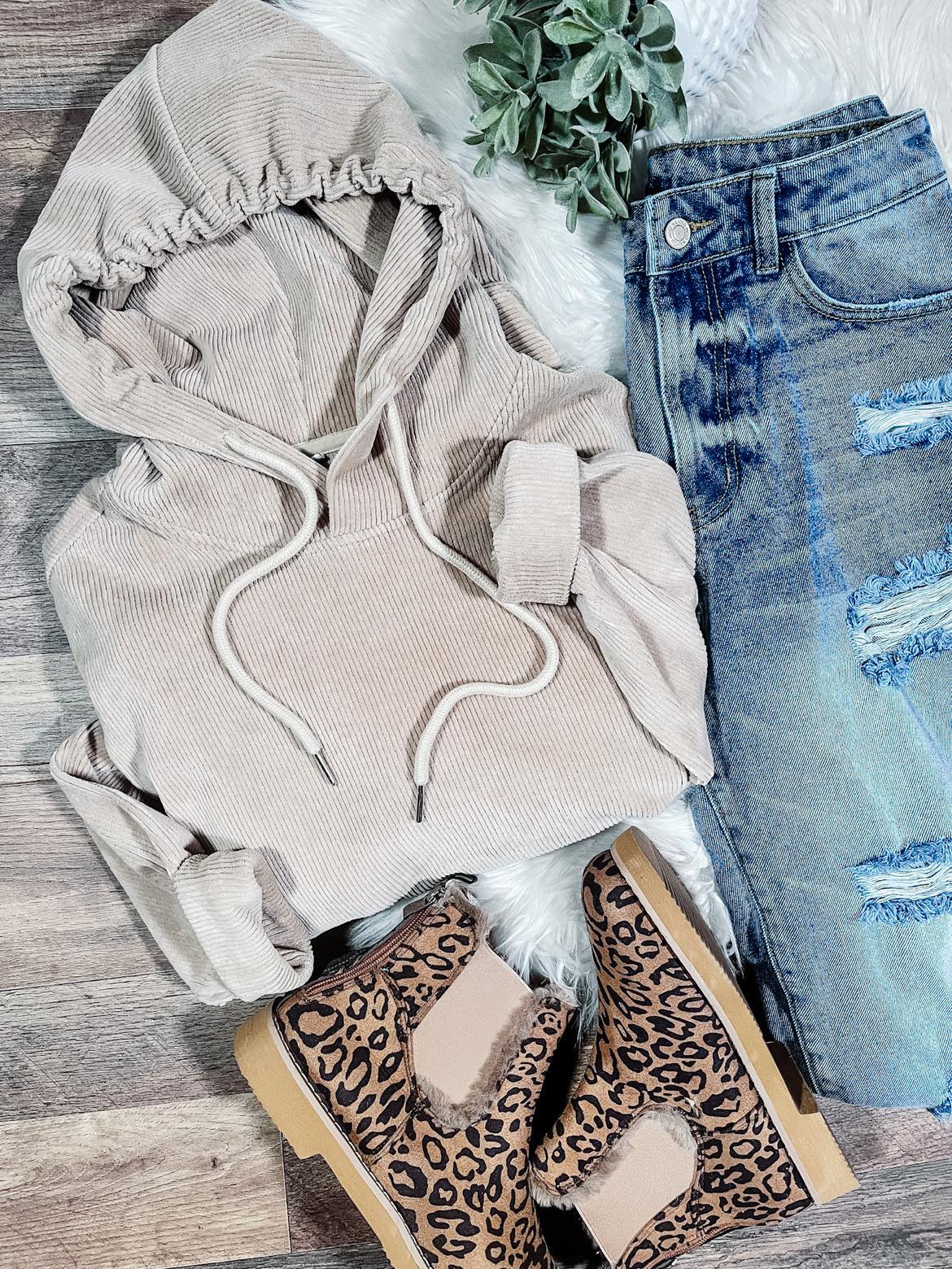 1 WEEK TAT:  THE CHARLIZE CORDUROY HOODIE (FOREVER3AM BRANDED)-