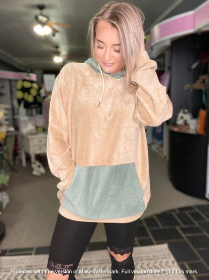 1 WEEK TAT:  THE CHARLIZE CORDUROY HOODIE (FOREVER3AM BRANDED)-