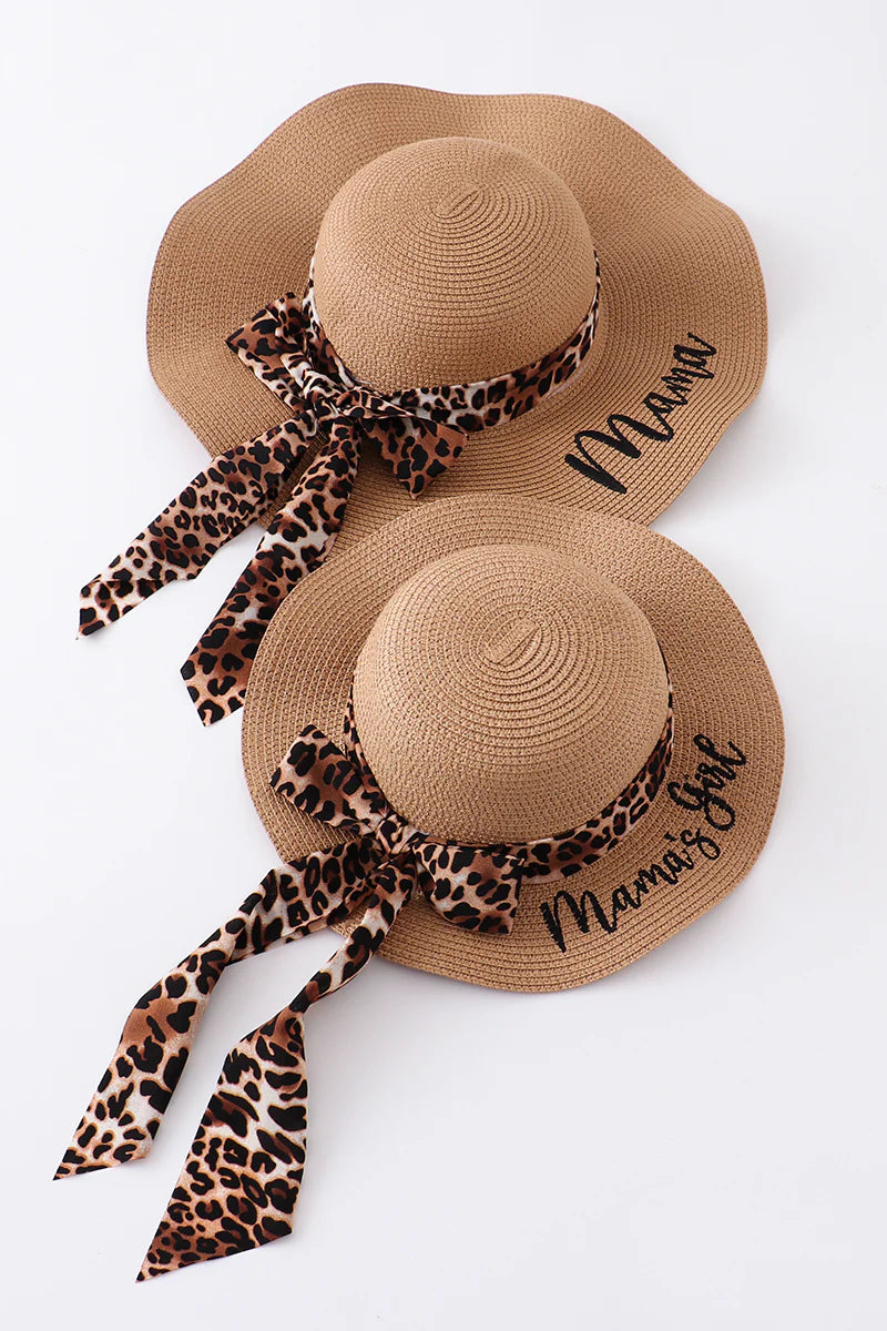 READY TO SHIP: Mama & Mama's Girl Leopard Sunhats