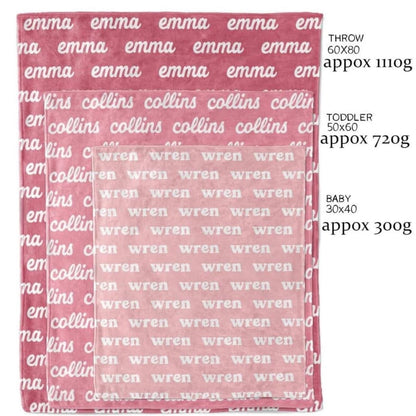 Repeating Name Blankets