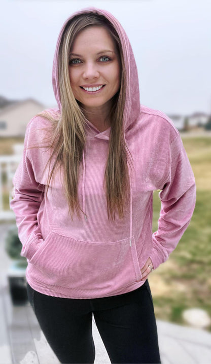 1 WEEK TAT:  THE CHARLIZE CORDUROY HOODIE (FOREVER3AM BRANDED)-