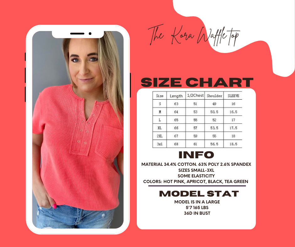 1 WEEK TAT: The Kara Waffle Top-