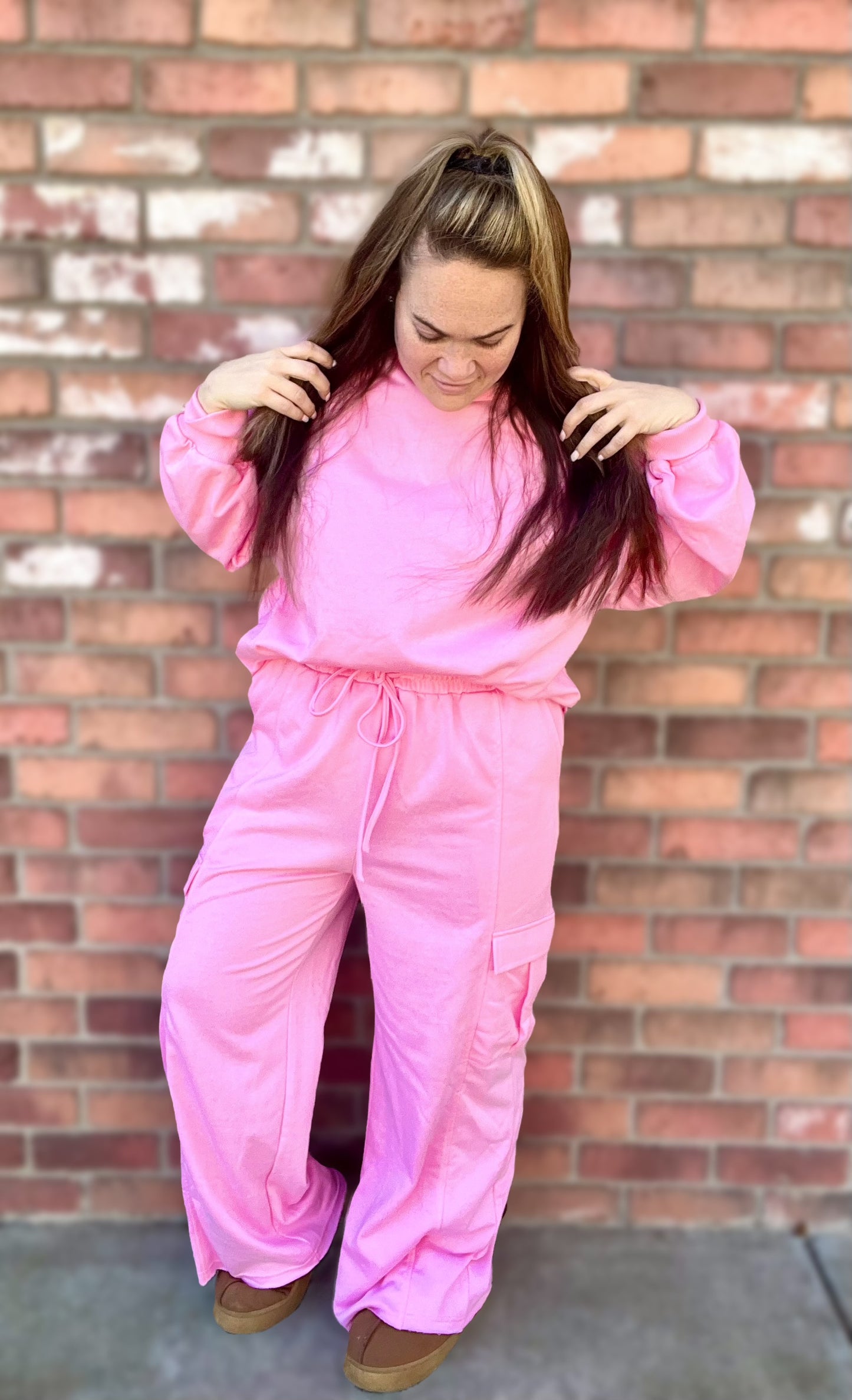 Kelsey’s Closet: XL - Two Piece Pink Sweat Set ** WORN ONCE