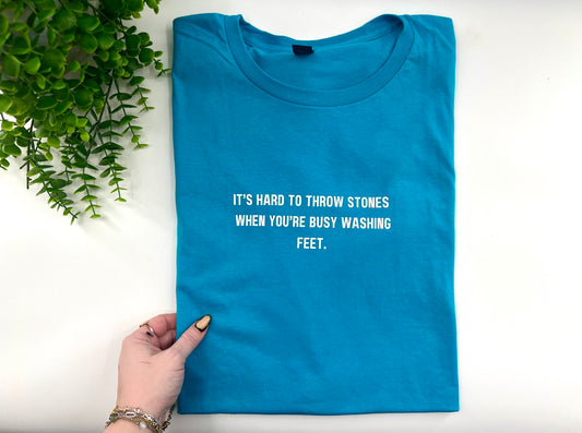 READY TO SHIP - 3XL - Throw Stones - Aqua