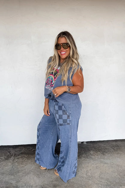 PREORDER- GROOVE ON CHECKER FLARE PANTS ✨ETA LATE NOVEMBER✨