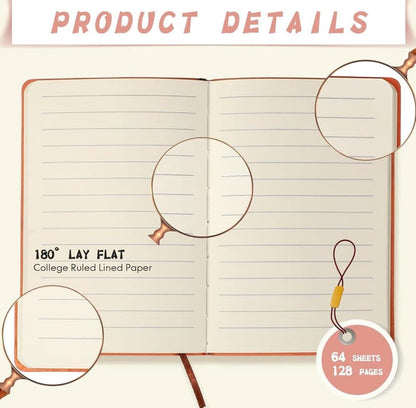 READY TO SHIP: 3.7x5.7” Leather Journal Notebook