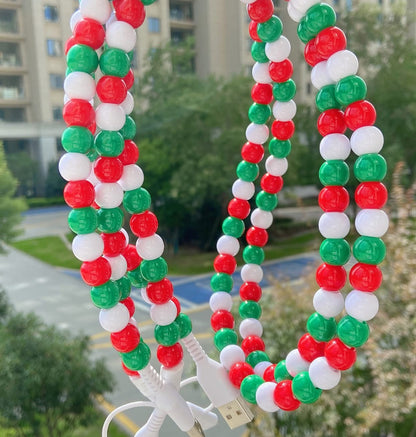 4 in 1 Colorful Beaded Dual Fast Charger