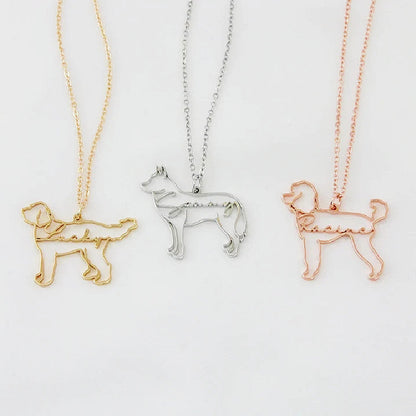 *Preorder: Custom Pet Name and Silhouette Necklace*