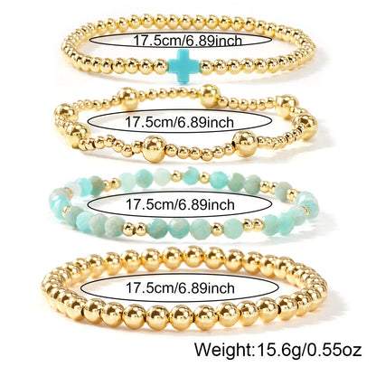 Preorder: Beaded Cross Stretch Bracelet Stack