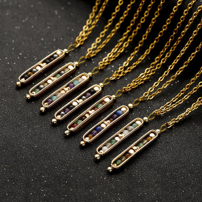 RTS: Natural Stone Healing Pendant Necklace