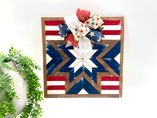 Stripe Barn Quilt Sign **with or without bow**