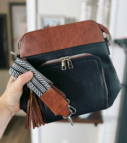 1-2 WEEK TAT: Boho Tassel vegan leather sling